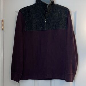 Banana Republic Men's Zip-Up Sweater in Black and Mauve